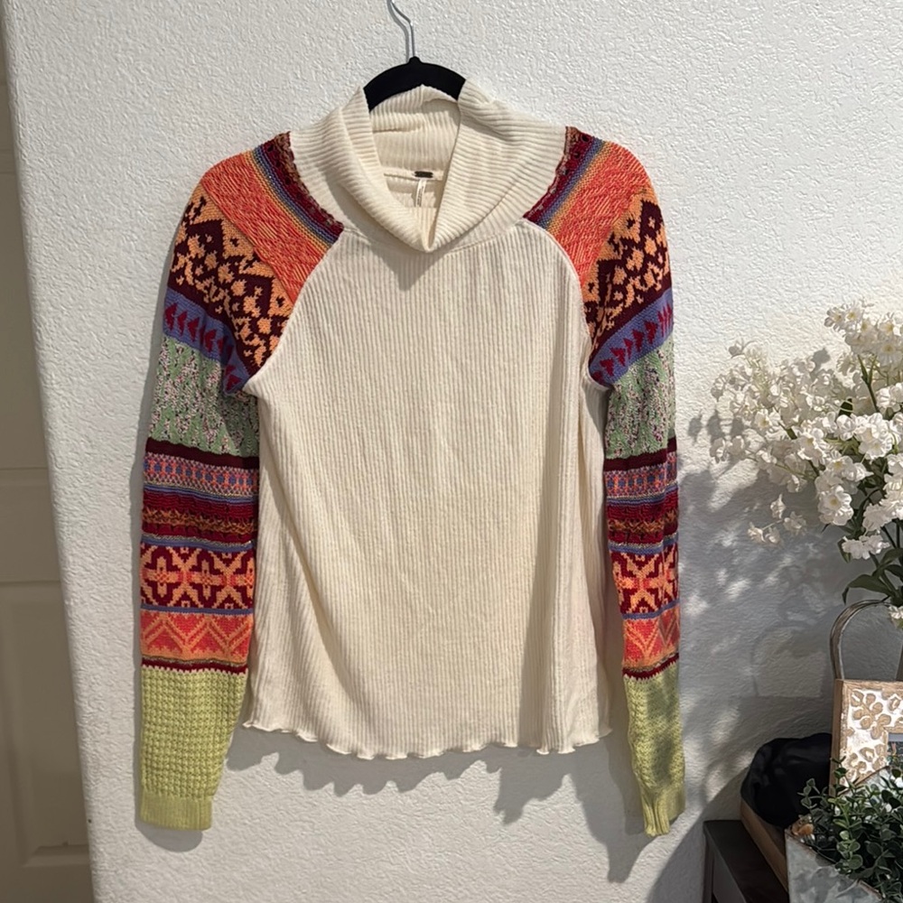 Free people Colorful Patterned Women's Sweater